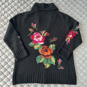 JOHNNY WAS black Alpaca oversized sweater - Size M